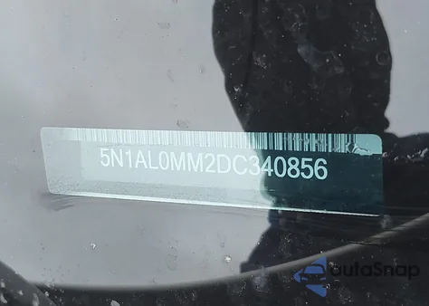 2013 Infiniti Jx35 z USA, uszkodzony, nr VIN 5N1AL0MM2DC340856